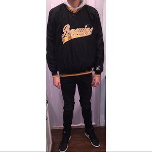 Vintage penguins logo athletic windbreaker jacket